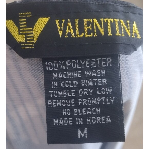 Valentina Womens 3/4 Sleeve Top Rhinestones Artsy Abstract Art Size Medium - Picture 3 of 6